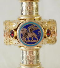 Ornate French antique solid silver gilt Gothic Chapel Set